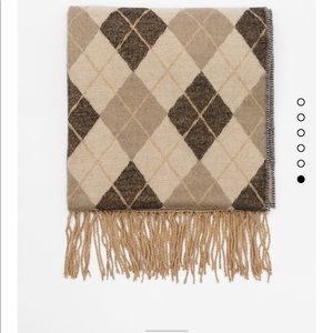 Zara Argyle Scarf NWT